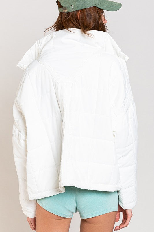 Quilted With Zipper Closure Jacket