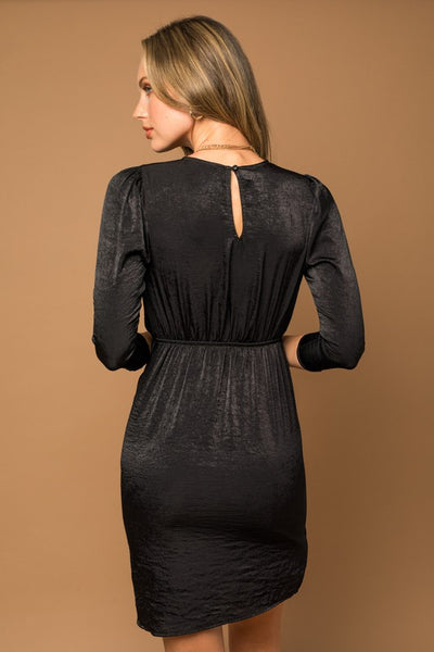 black-mini-dress-quarter-sleeve-modest-shameless-collection