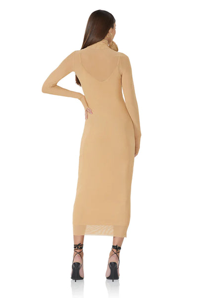 AFRM Shailene Rosette Dress- Nude