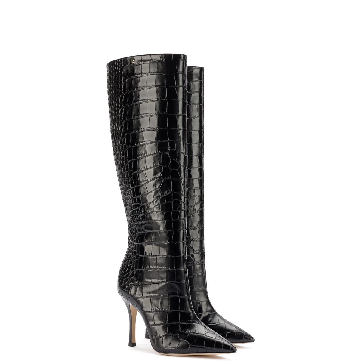 Kate Boot In Black Stamped Leather