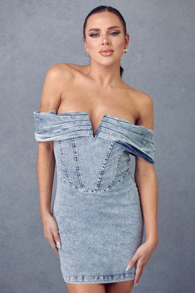 off-the-shoulder-princess-corset-style-mini-stretchy-comfortable-jean-mini-dress-by-shameless-collection