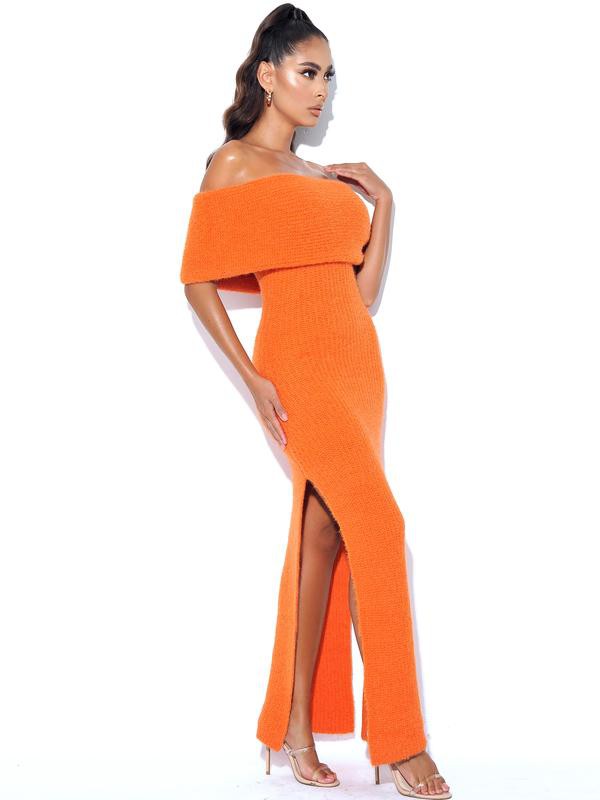 orange-off-the-shoulder-sexy-maxi-dress-with-slit-shameless-collection