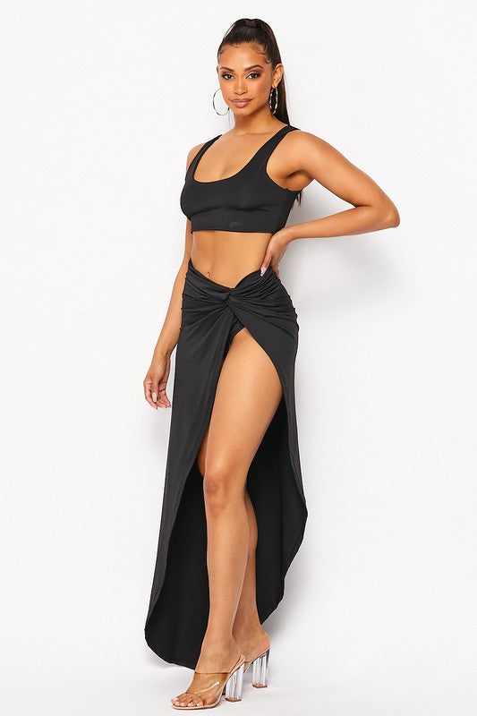 black-two-piece-sexy-set-skirt-maxi-high-slit-crop-top-soft-comfortable-shameless-collection