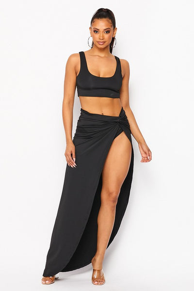 black-two-piece-sexy-set-skirt-maxi-high-slit-crop-top-soft-comfortable-shameless-collection