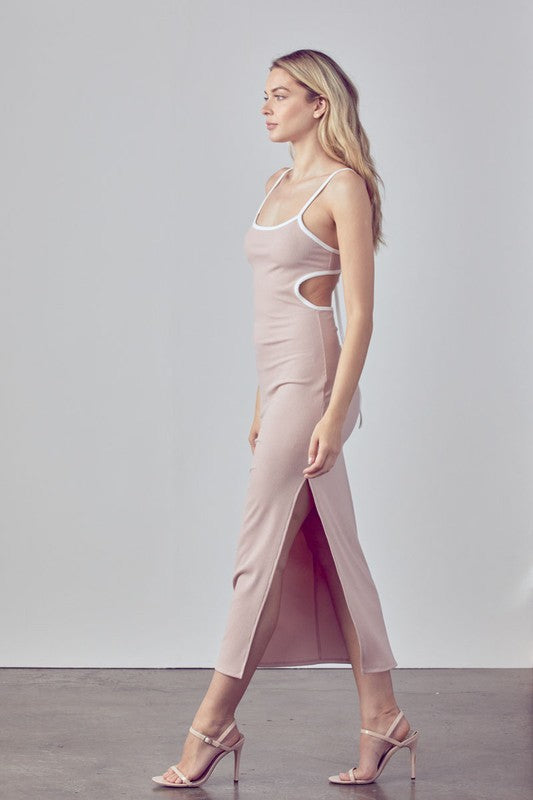 nude-white-contrast-strappy-cut-out-open-back-midi-dress-with-slit-fashion-summer-shameless-collection