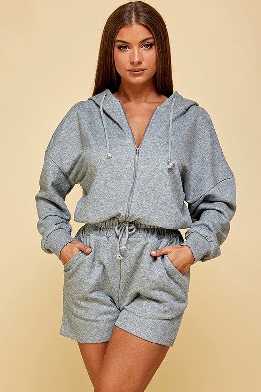 comfortable-soft-grey-romper-with-hoodie-travel-fashion-the-shameless-collection