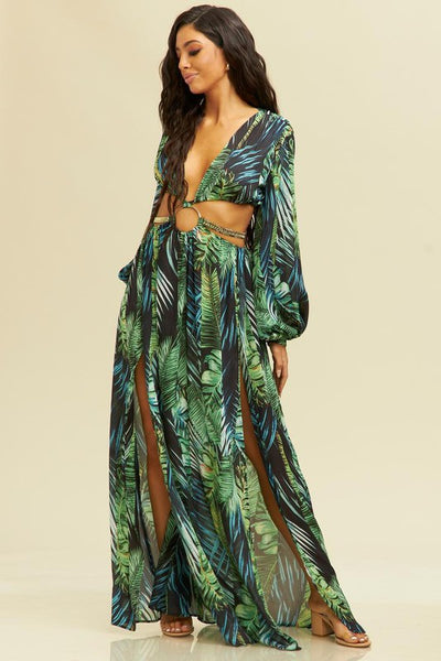 jungle-tropical-print-maxi-dress-with-long-sleeves-vacation-fashion-shameless-collection