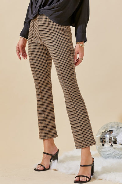 fit-and-flare-cropped-plaid-gingham-brown-pants