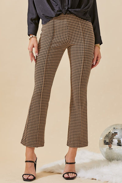 fit-and-flare-cropped-plaid-gingham-brown-pants