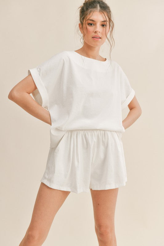 Sawyer RELAXED FIT TOP AND SHORTS TWO PIECE SET