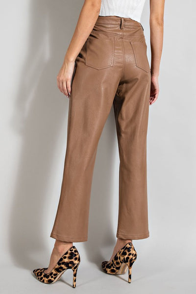 brown-camel-coco-faux-leather-vegan-straight-leg-cropped-pants