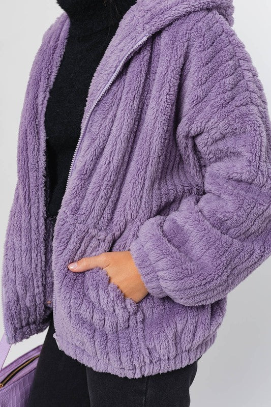 Oversized Fleece Hoodie Jacket