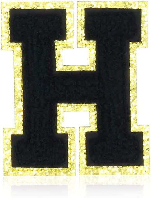letter-h-black-and-gold-custom-lettering-kids-denim-jean-jacket-the-shameless-collection