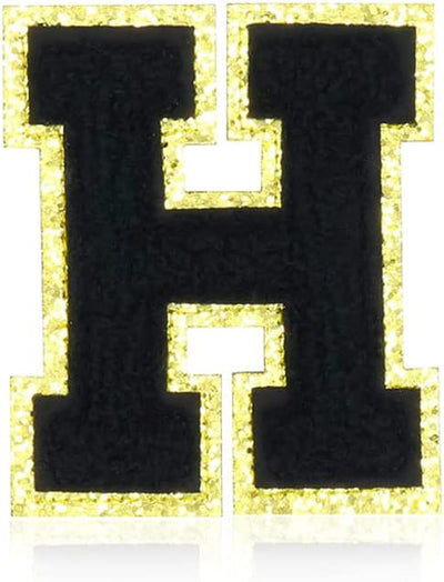 letter-h-black-and-gold-custom-lettering-kids-denim-jean-jacket-the-shameless-collection