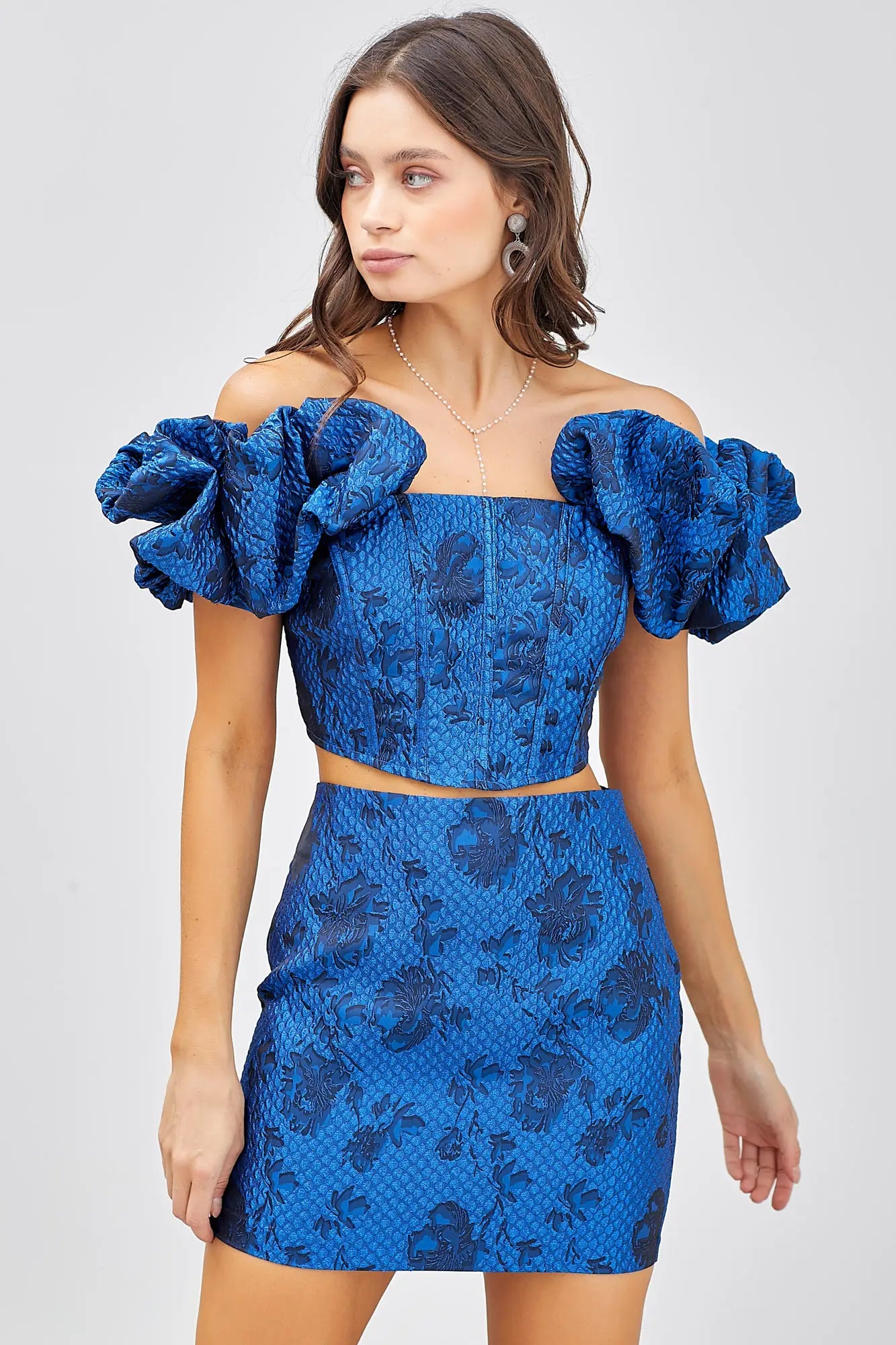 floral-royal-blue-mini-skirt