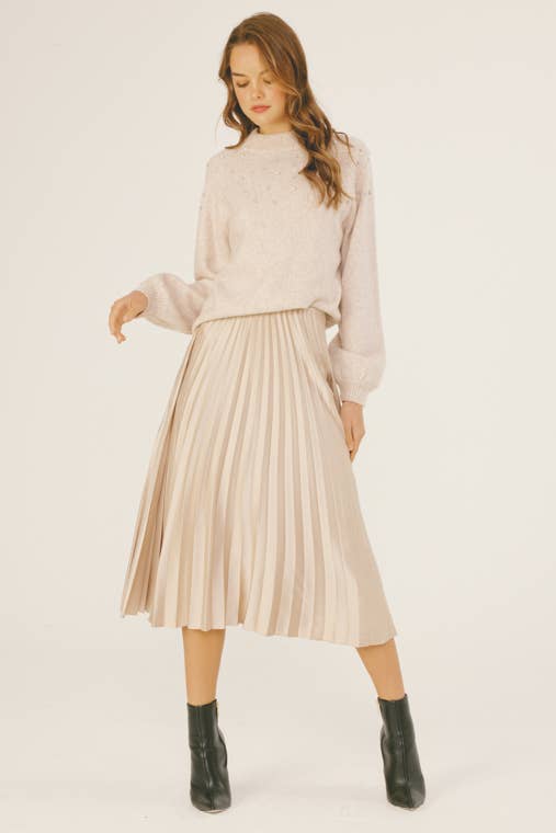 metallic-champagne-midi-pleated-skirt-the-shameless-collection