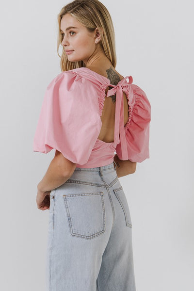 pink-v-neck-puff-sleeve-shirt-with-open-tie-back-shameless-collection