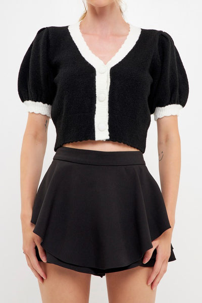 black-and-white-short-sleeve-crop-sweater-top-shameless-collection
