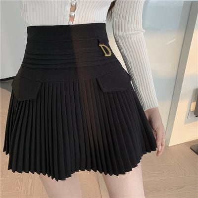 black-dior-inspired-pleated-tennis-skirt-fall-fashion-2022-the-shameless-collection