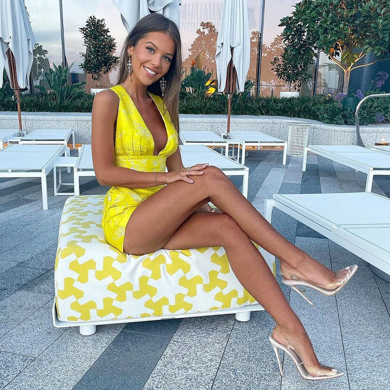 hot-yellow-two-piece-summer-fashion-set-v-neck-and-shorts-by-the-shameless-collection