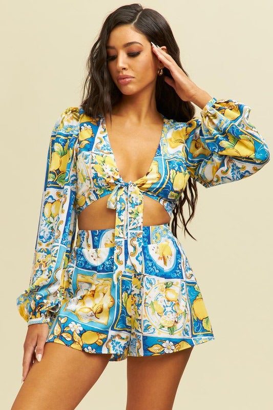 dolce-tropical-prinit-yellow-blue-two-piece-set-shorts-and-long-sleeve-crop-top-shameless-collection