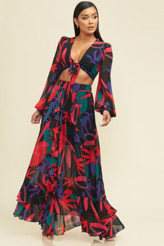 red-tropical-print-crop-top-and-maxi-skirt-set