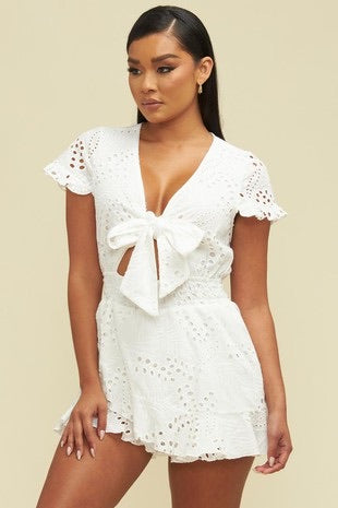 white-eyelet-summer-romper-with-bow-tie-front-bridal-fashion-shameless-collection