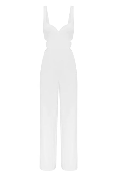 Tegan white cut out jumpsuit