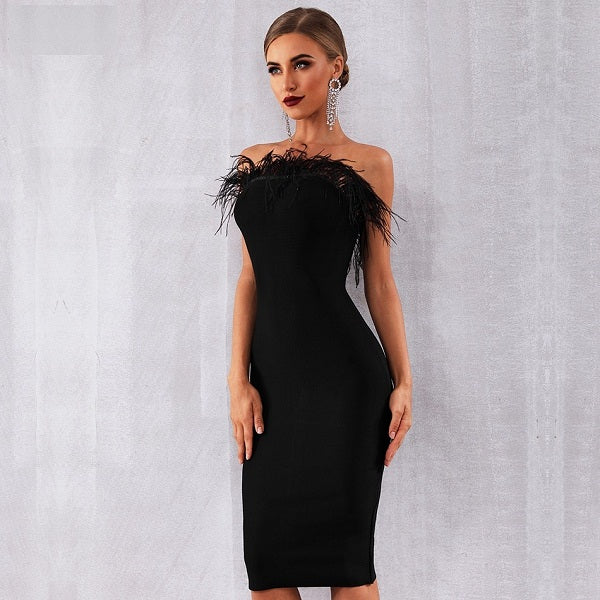 the-perfect-little-black-midi-dress-with-feather-trim-top-shameless-collection
