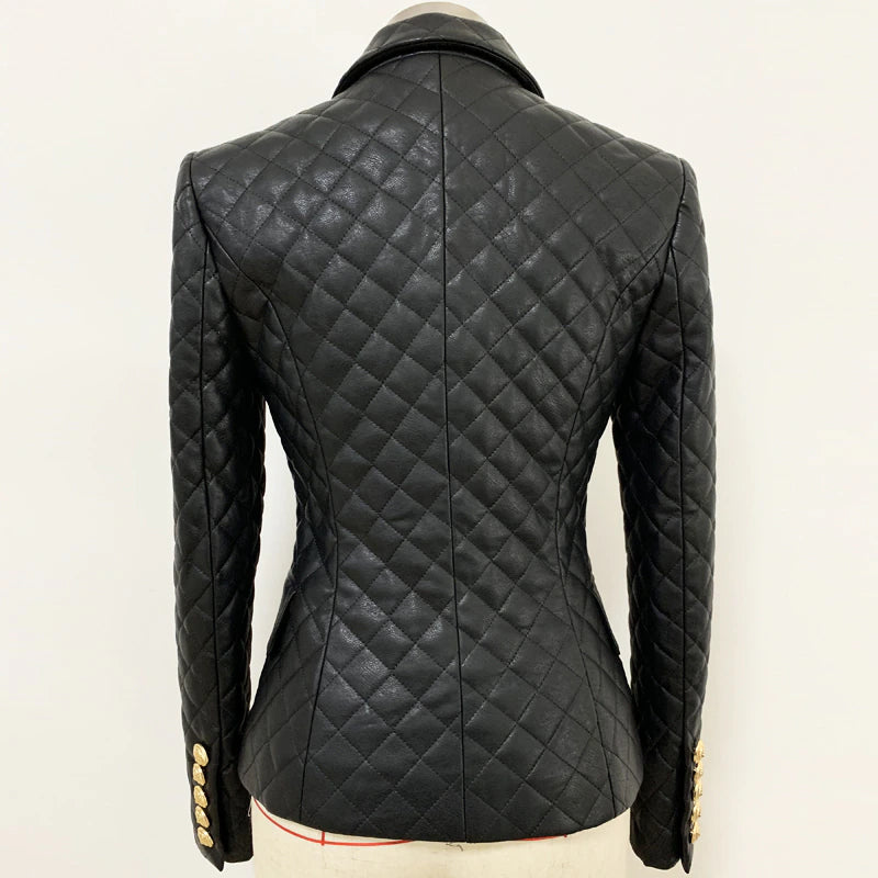 black-pleated-vegan-leather-jacket-blazer-the-shameless-collection
