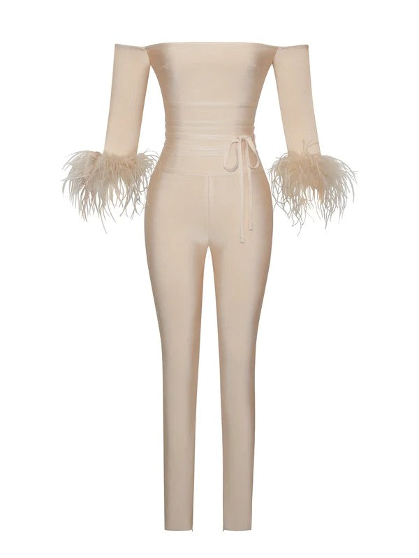 beige-ivory-off-the-shoulder-jumpsuit-with-feather-sleeves