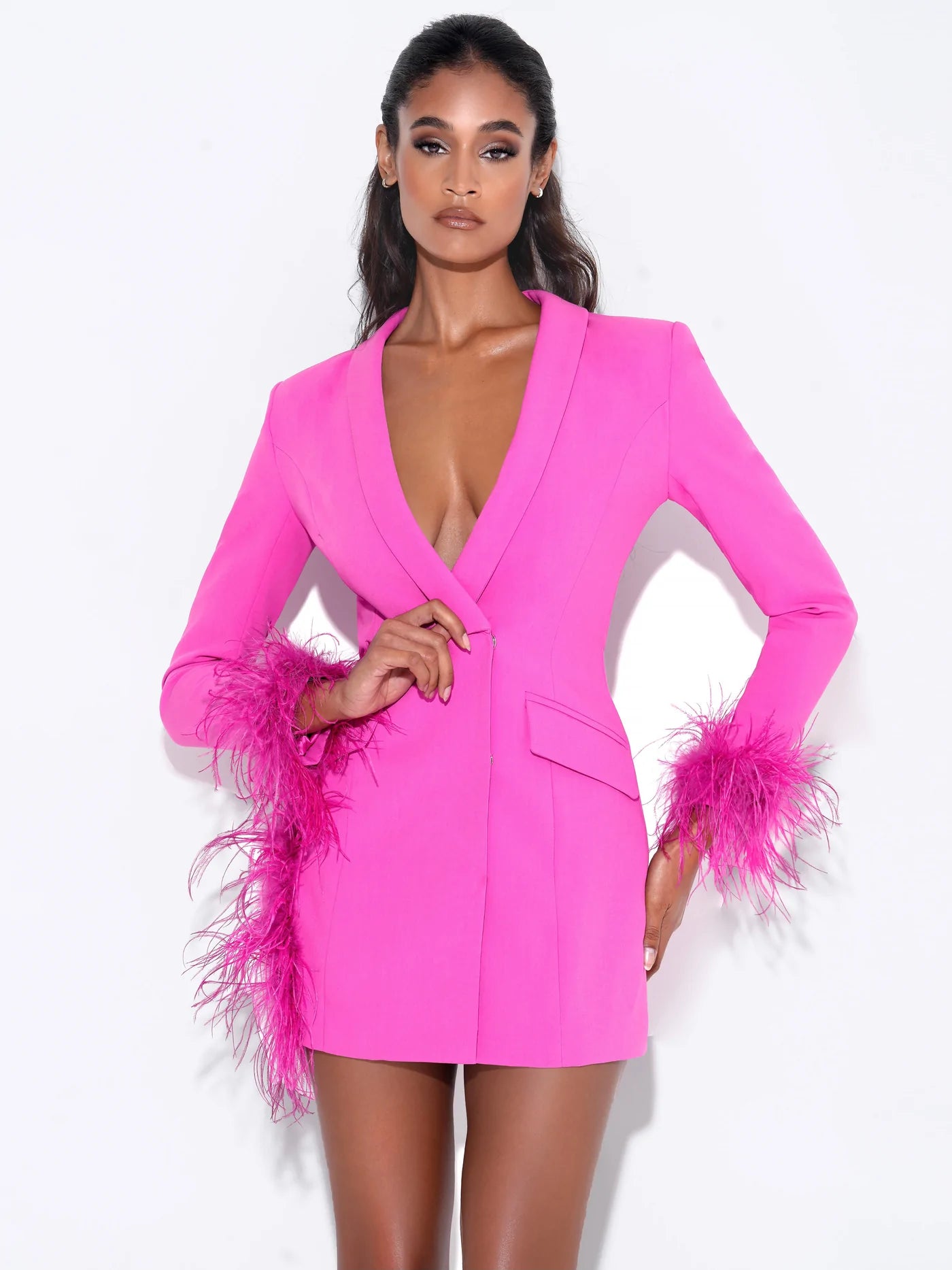 pink-feather-blazer-dress-the-shameless-collection