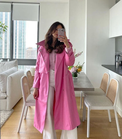 pink-long-line-trench-coat-rain-spring-the-shameless-collection