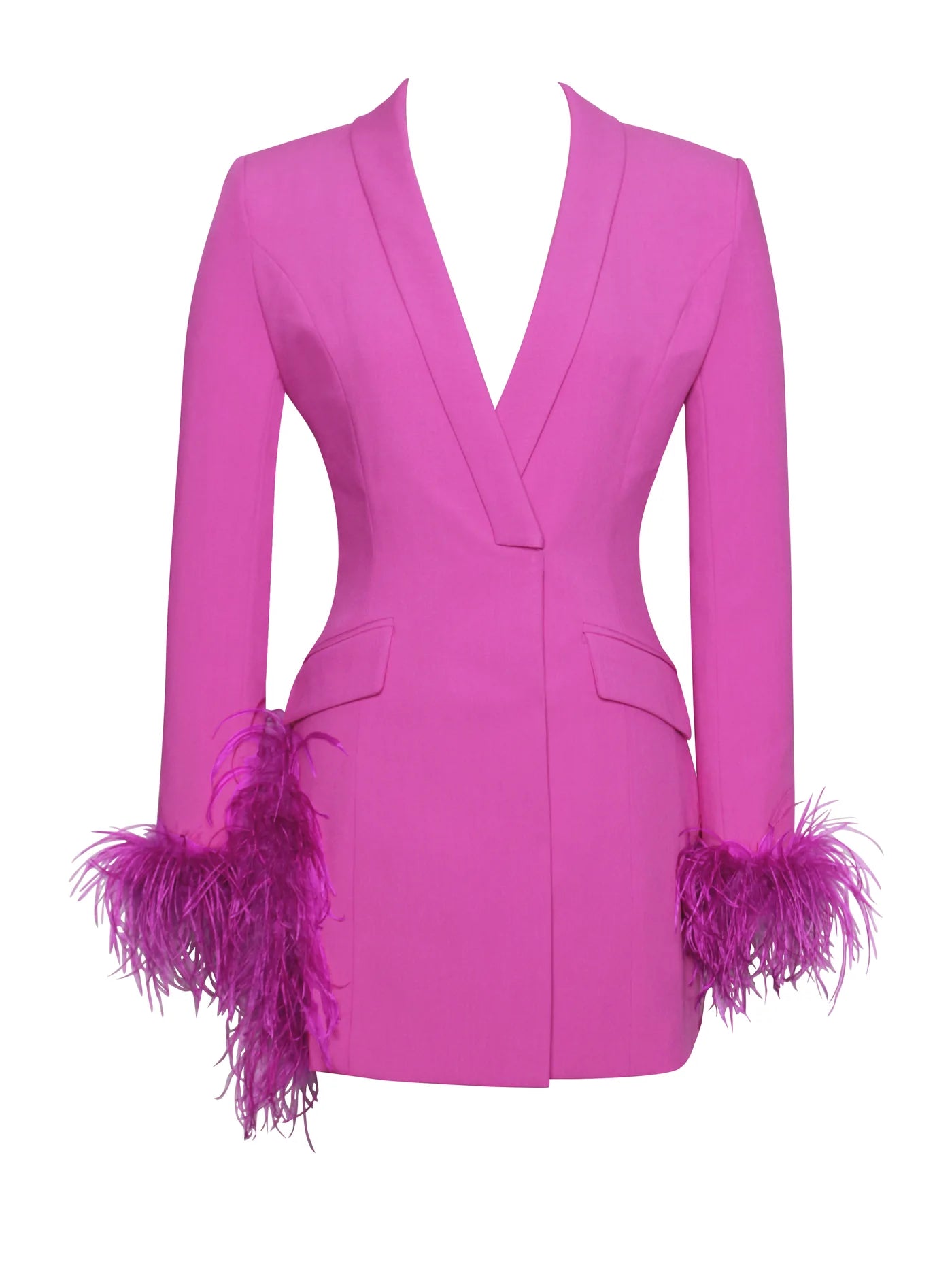 pink-feather-blazer-dress-the-shameless-collection